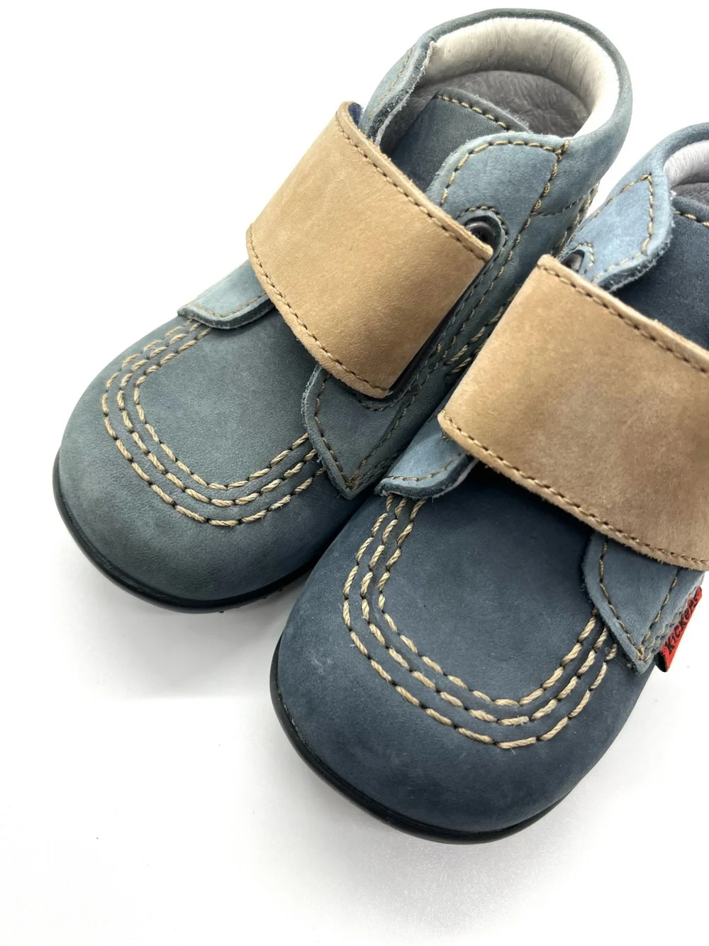 Kickers Blue Suede Baby Walker Faded NWT